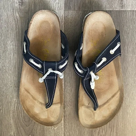 Birkenstock Papillio Navy Nautical Sandal Size 9 - Picture 3 of 4